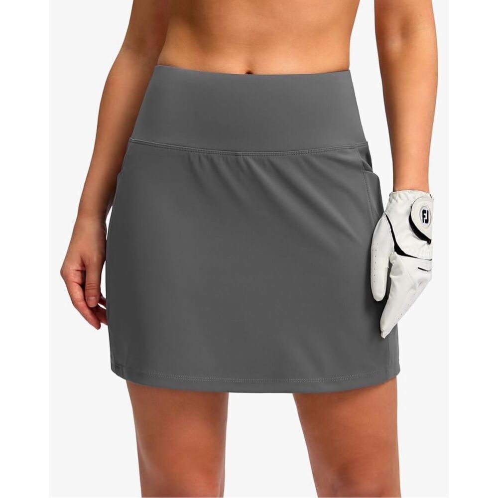 NEW Golf Skort 4 Side Pockets Stretchy Tennis Skirt w/ Short M